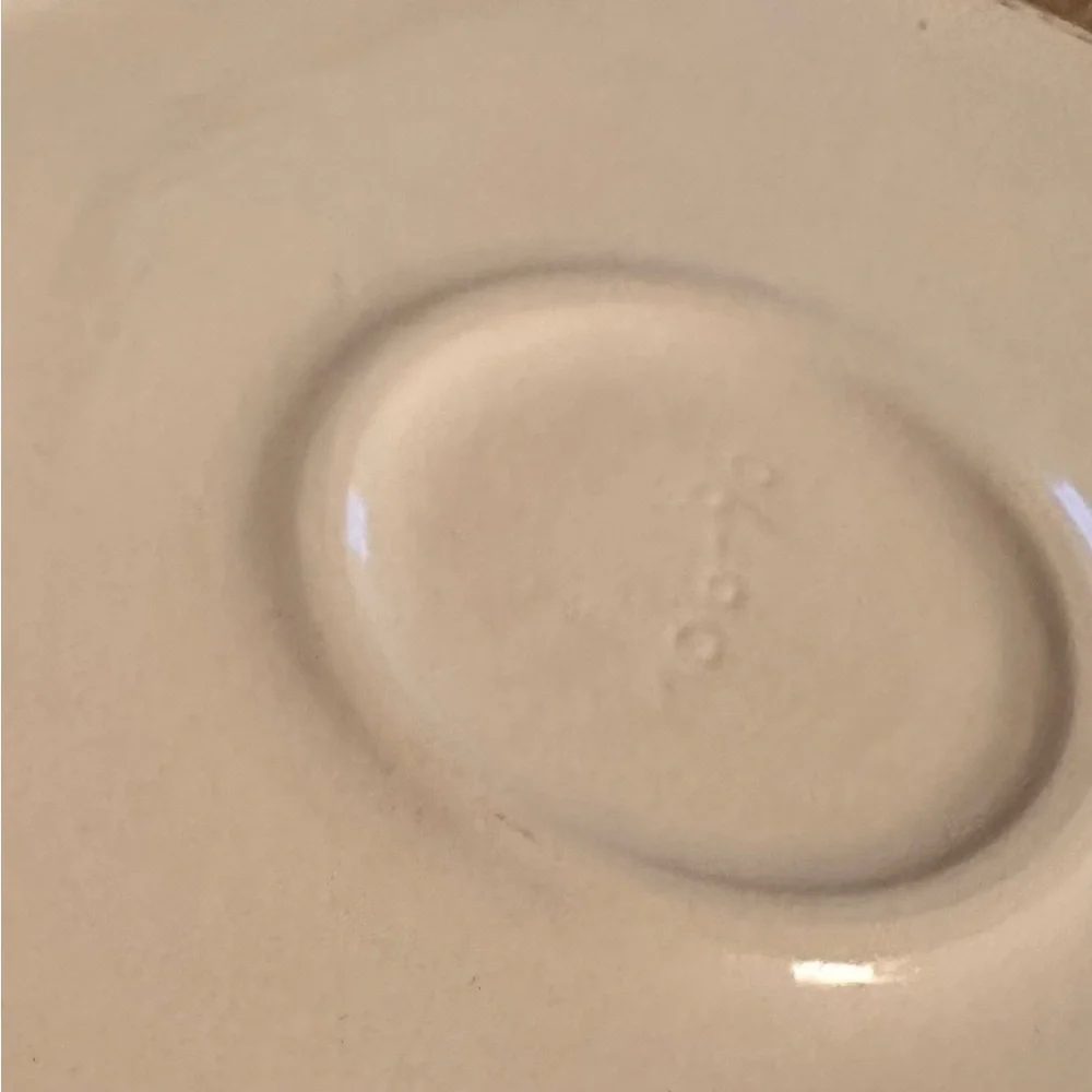 Blue & White Concentric Circle Oval Platter | Modern Minimalist Serving Plate